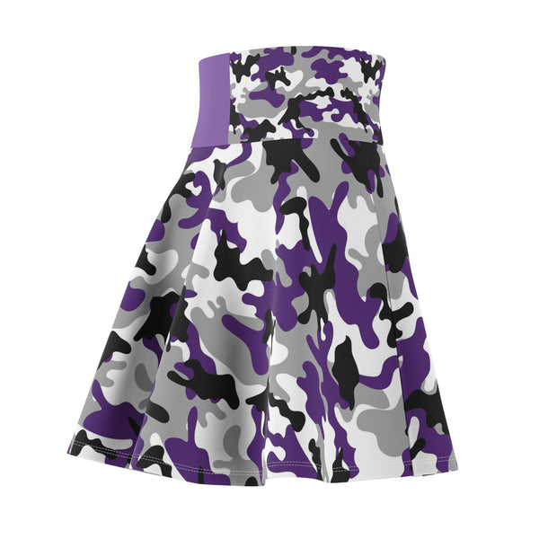 Purple Camo Women's Skater Skirt