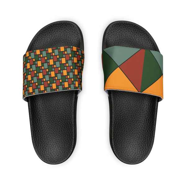 Two Tone Rasta Women's PU Slide Sandals