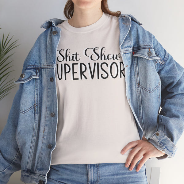 Sh*t Show Supervisor Plus Size Women Heavy Cotton Tee