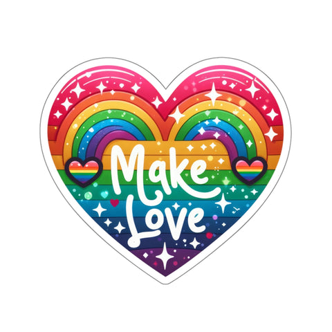 Make Love Kiss-Cut Stickers