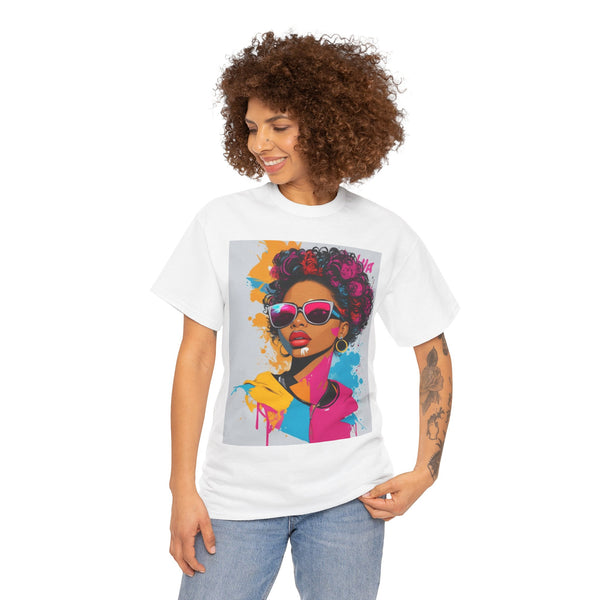 "Black Women" Woman Crewneck T-Shirt: Focus on the Good - Unisex Heavy Cotton Tee