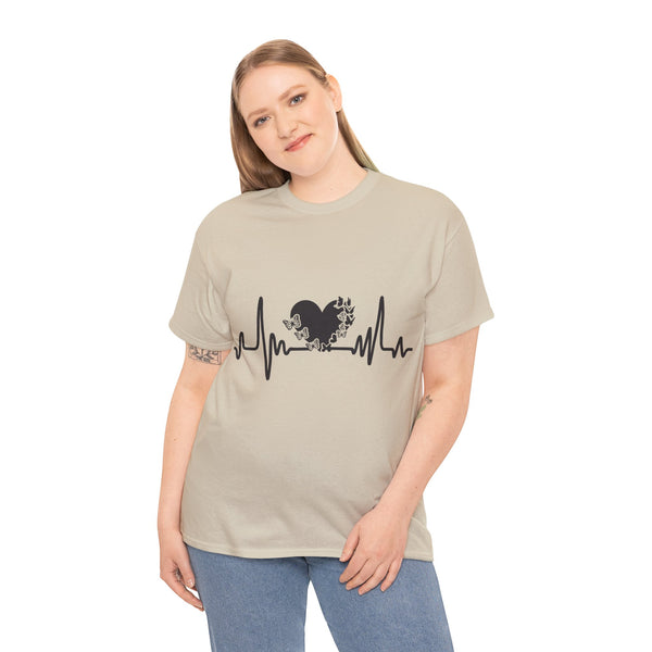 Love is Life Line Plus Size Women Heavy Cotton Tee