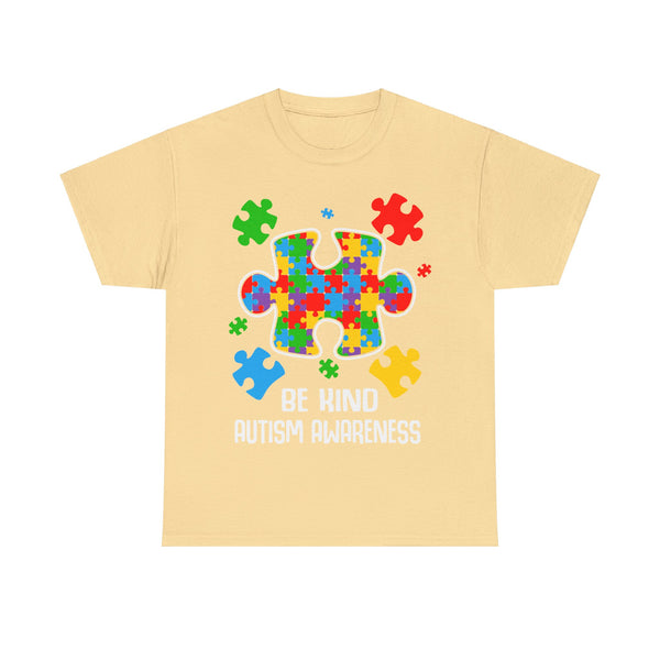 Autism Awareness "Be Kind" Plus Size Women Heavy Cotton Tee