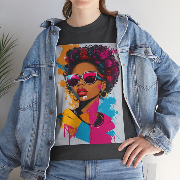 "Black Women" Woman Crewneck T-Shirt: Focus on the Good - Unisex Heavy Cotton Tee