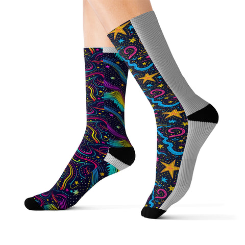 Galaxy Disco Sublimation Woman Socks