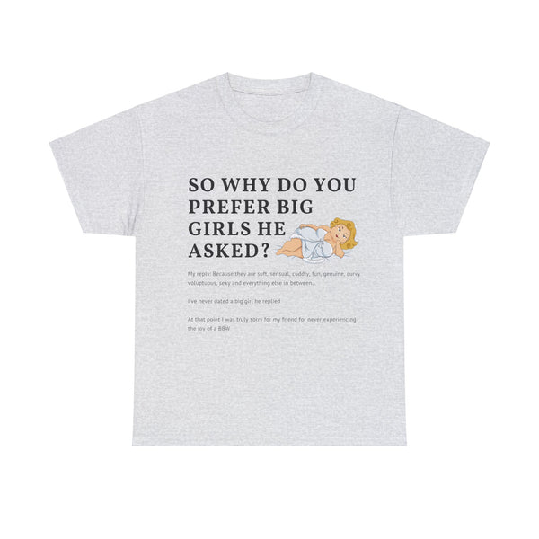 Why Big Girls Plus Size Women Heavy Cotton Tee