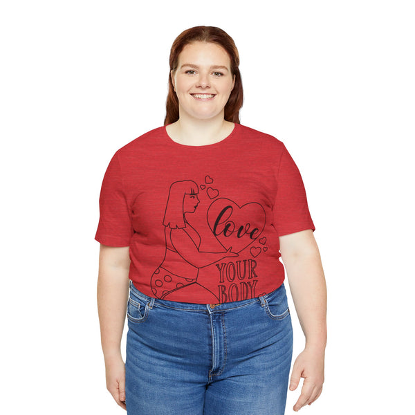 Body Positive Plus Size Woman Jersey Short Sleeve Tee T-Shirt