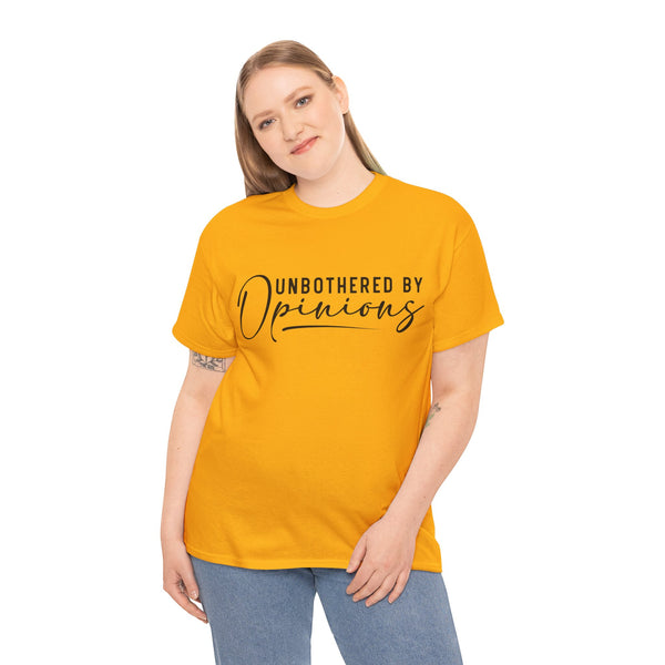 "Unbothered By Opinions" Plus Size Women Heavy Cotton Tee