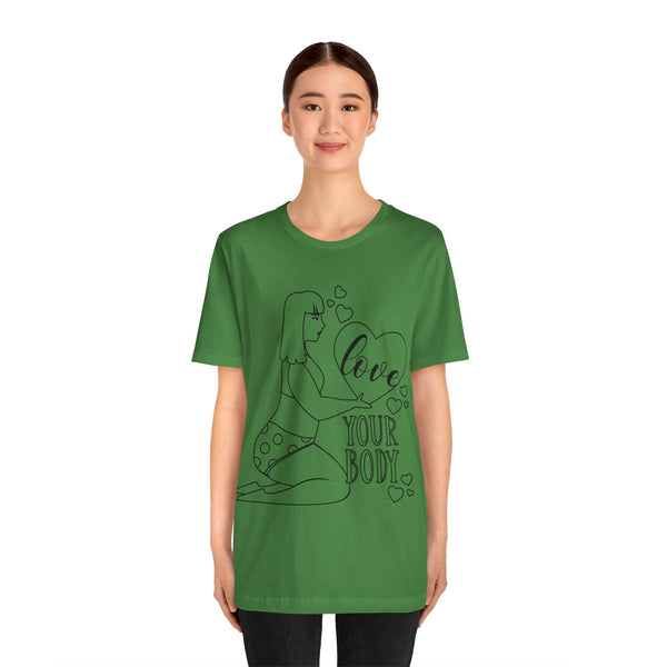 Body Positive Plus Size Woman Jersey Short Sleeve Tee T-Shirt