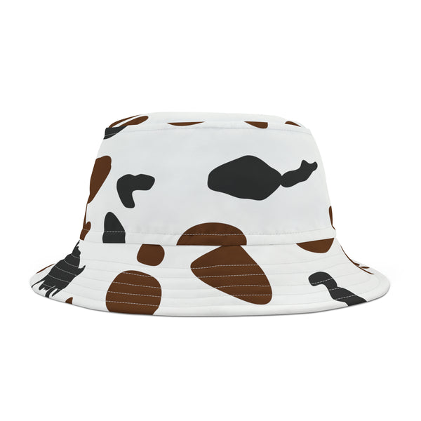 Brown Cow Print Woman's Bucket Hat