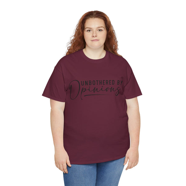 "Unbothered By Opinions" Plus Size Women Heavy Cotton Tee