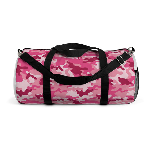 Pink Camouflaged Duffel Gym Bag