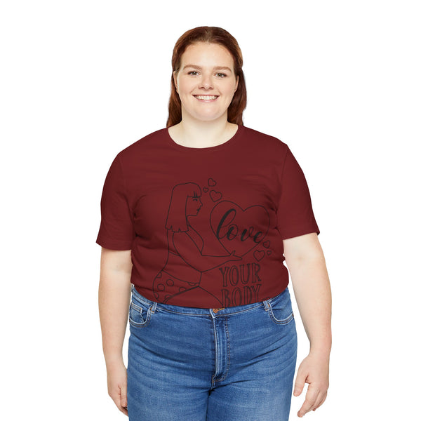 Body Positive Plus Size Woman Jersey Short Sleeve Tee T-Shirt