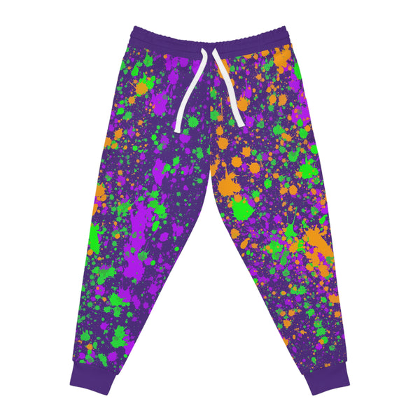 Purple Splash Athletic Woman Joggers