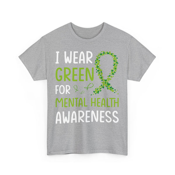 "Mental Health Awareness" Woman Crewneck T-Shirt: Focus on the Good - Unisex Heavy Cotton Tee