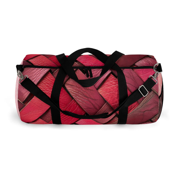 Pink Plat Faux Leather Women's' Duffel Gym Bag