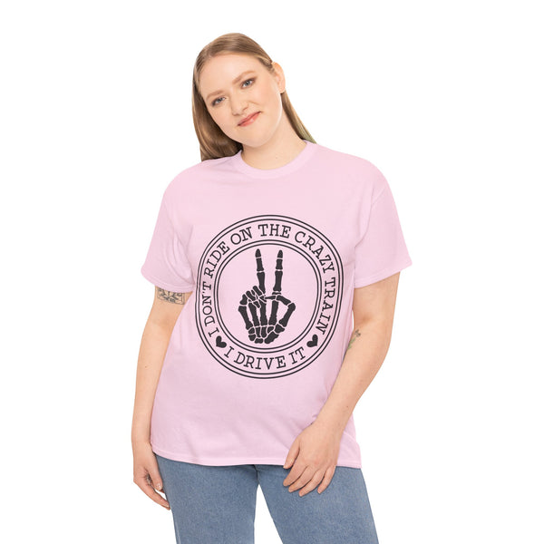 Ride the Train Women Heavy Cotton Tee T-Shirt