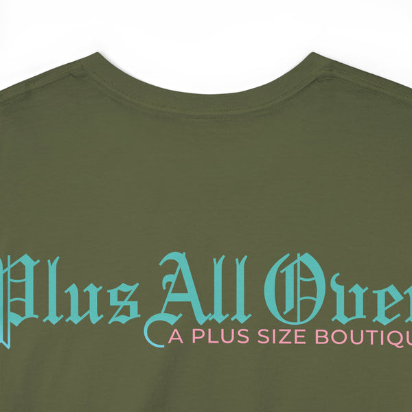 "Plus All Over" Plus Size Women Heavy Cotton Tee T-shirt