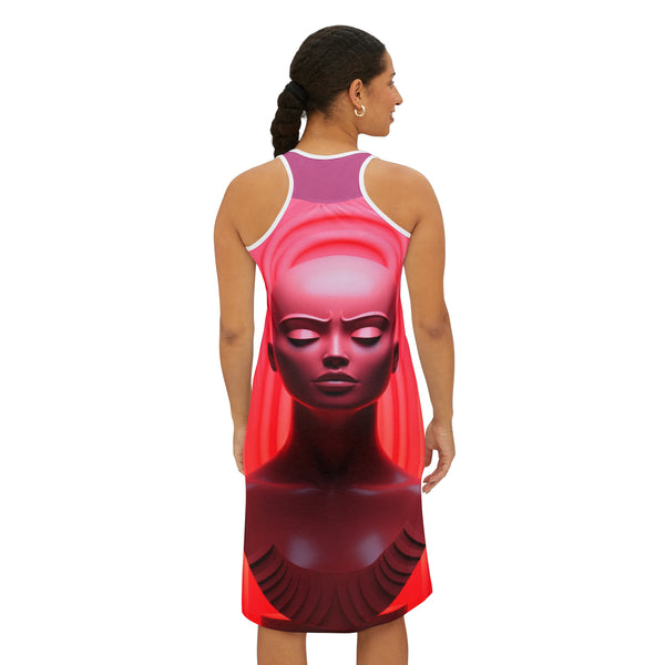 3D Face Art Women's Racerback Dress