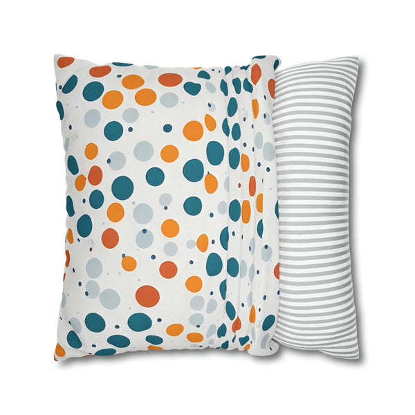 Spring Polka Dots Spun Polyester Square Pillowcase