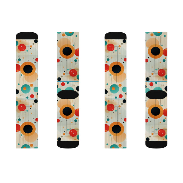 Dynamic Polka Dots Sublimation Woman Socks