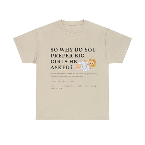 Why Big Girls Plus Size Women Heavy Cotton Tee