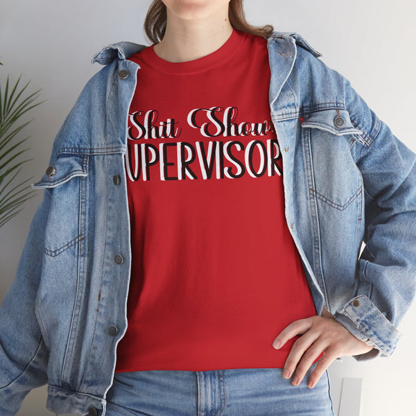 Sh*t Show Supervisor Plus Size Women Heavy Cotton Tee