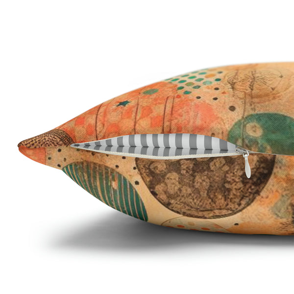 Vintage Polka Dots Spun Polyester Square Pillowcase