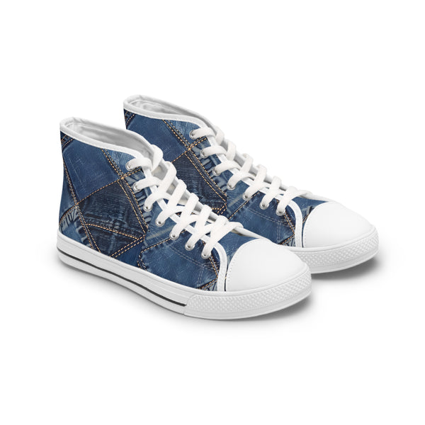 Denim Women's High Top Sneakers