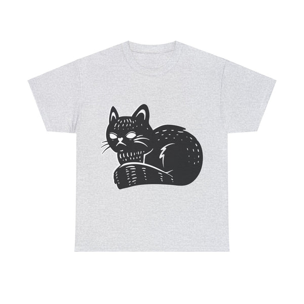 "Black Cat" Plus Size Women Heavy Cotton Tee T-Shirt