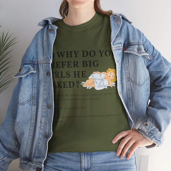 Why Big Girls Plus Size Women Heavy Cotton Tee