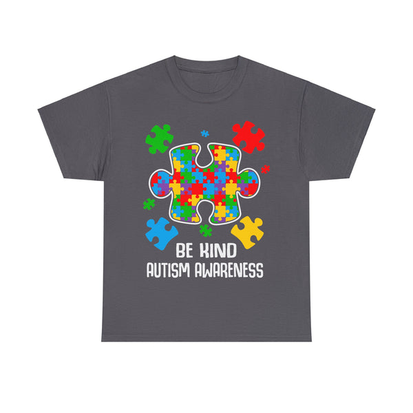 Autism Awareness "Be Kind" Plus Size Women Heavy Cotton Tee