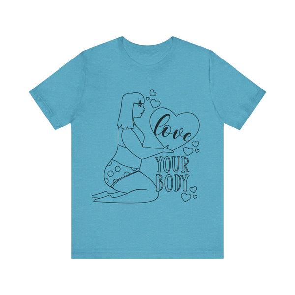 Body Positive Plus Size Woman Jersey Short Sleeve Tee T-Shirt
