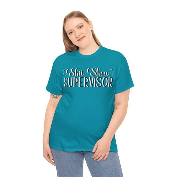 Sh*t Show Supervisor Plus Size Women Heavy Cotton Tee