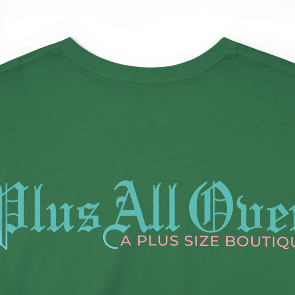 "Plus All Over" Plus Size Women Heavy Cotton Tee T-shirt