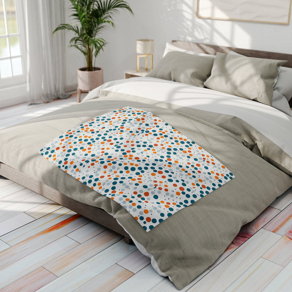 Spring Polka Dots Arctic Fleece Throw Blanket