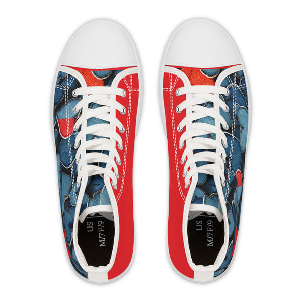 Denim Hearts Women's High Top Sneakers