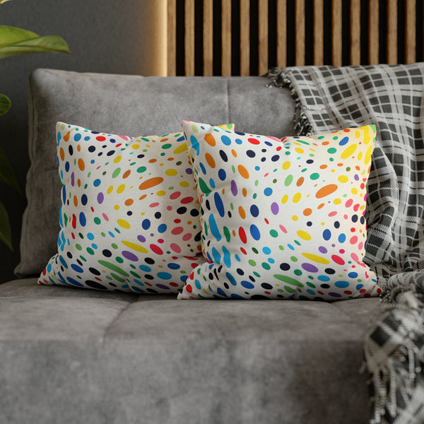 Spawn Polka Dots Spun Polyester Square Pillowcase