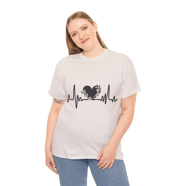 Love is Life Line Plus Size Women Heavy Cotton Tee