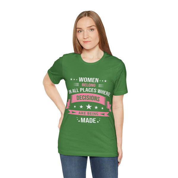 "Women Belong IN All Palaces Where Decisions Are Being Made" Plus Size Woman Jersey Short Sleeve Tee T-Shirt