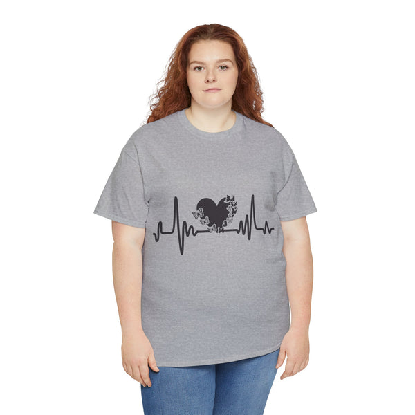 Love is Life Line Plus Size Women Heavy Cotton Tee