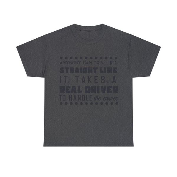 Anyone can Drive, Not handle Curves Plus Size Women Heavy Cotton Tee