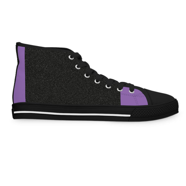 Purple /Black Women's High Top Sneakers