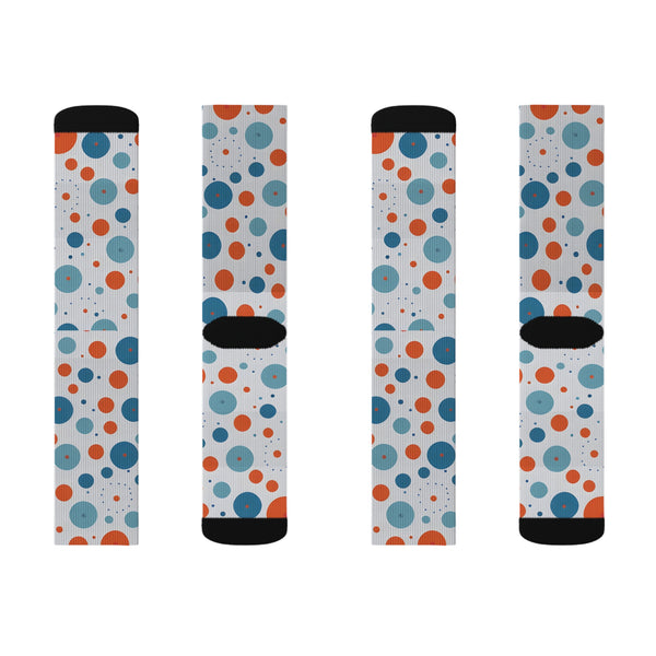 White Polka Dots Sublimation Woman Socks