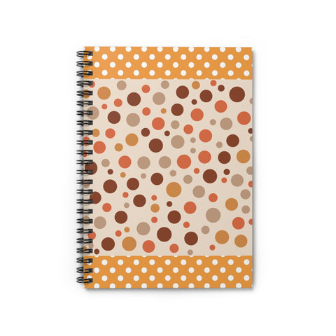 Warm Color Dots Spiral Notebook - Ruled Line