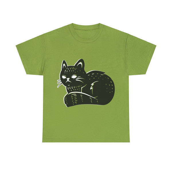 "Black Cat" Plus Size Women Heavy Cotton Tee T-Shirt