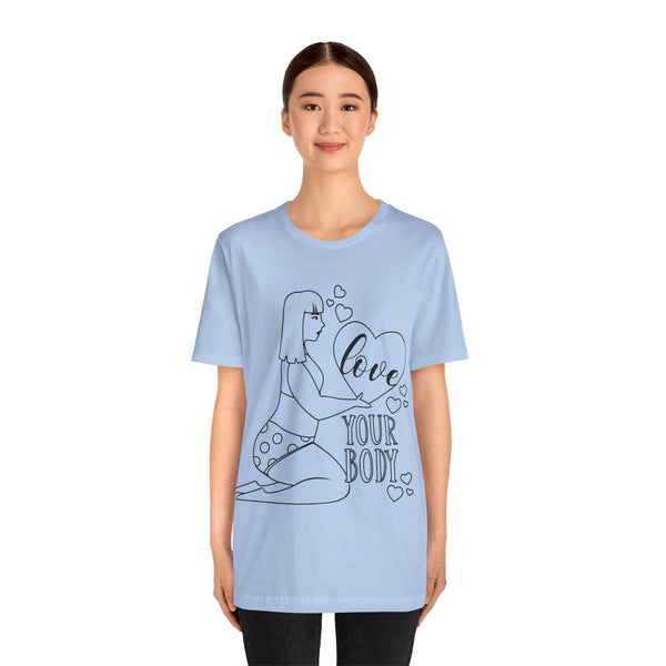 Body Positive Plus Size Woman Jersey Short Sleeve Tee T-Shirt