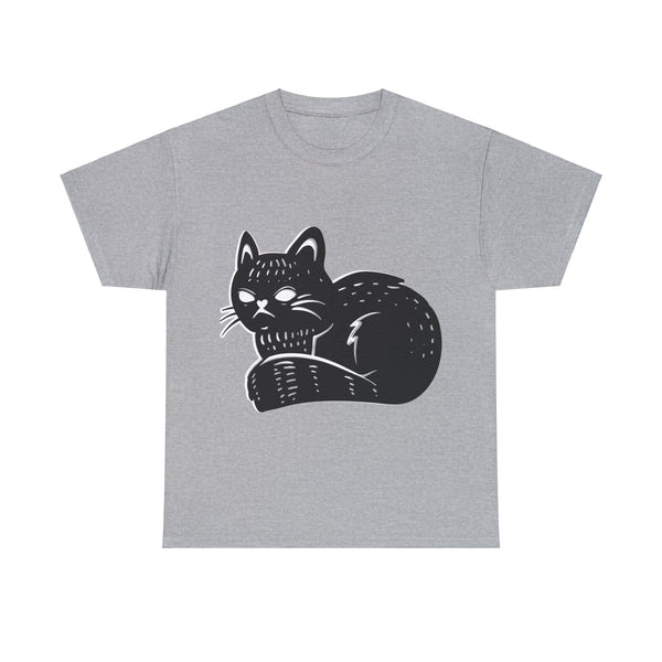 "Black Cat" Plus Size Women Heavy Cotton Tee T-Shirt