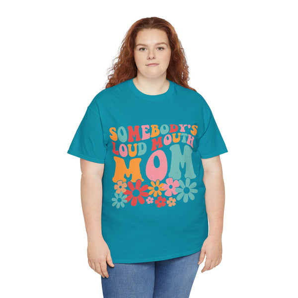 "Somebody Loud Mouth Mama" Plus Size Women Heavy Cotton Tee T-Shirt