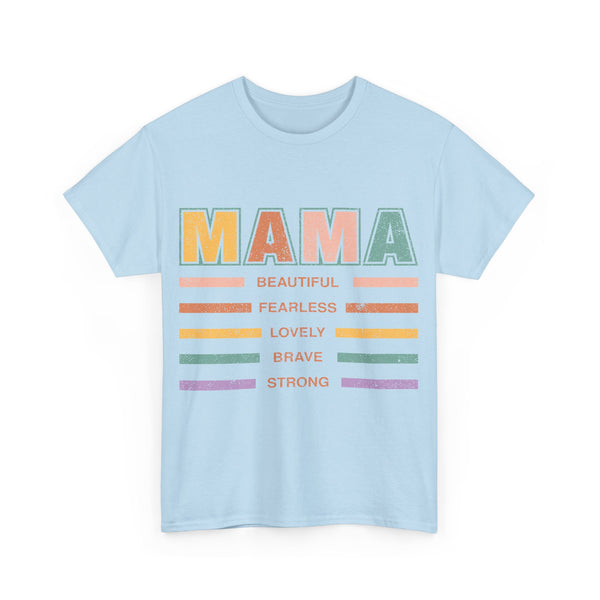 "Mama is Beautiful" Plus Size Women Heavy Cotton Tee T-Shirt
